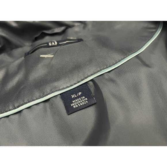 GAP Down Puffer Vest Women’s XL Purple Metallica Periwinkle Full Zip Quilted - Picture 6 of 11